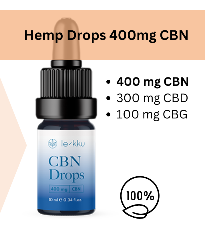 Le-kku kanapių aliejus su 400 mg CBN