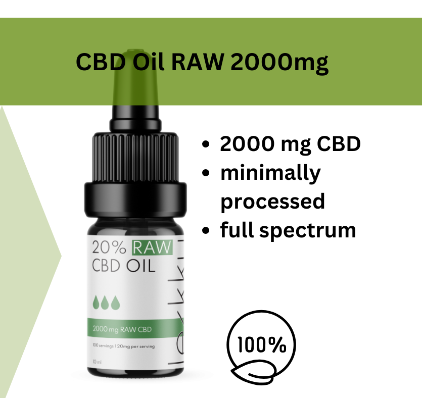 RAW CBD aliejus 20% Lekku